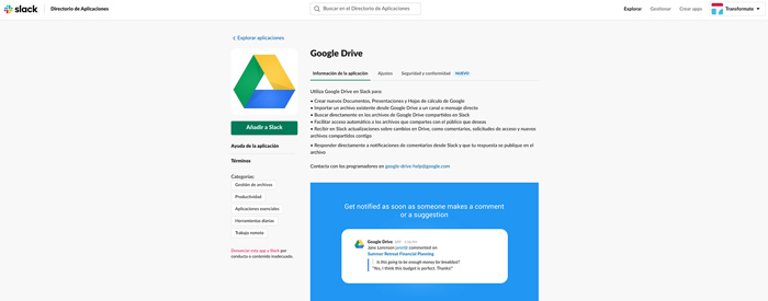 Slack Google Drive