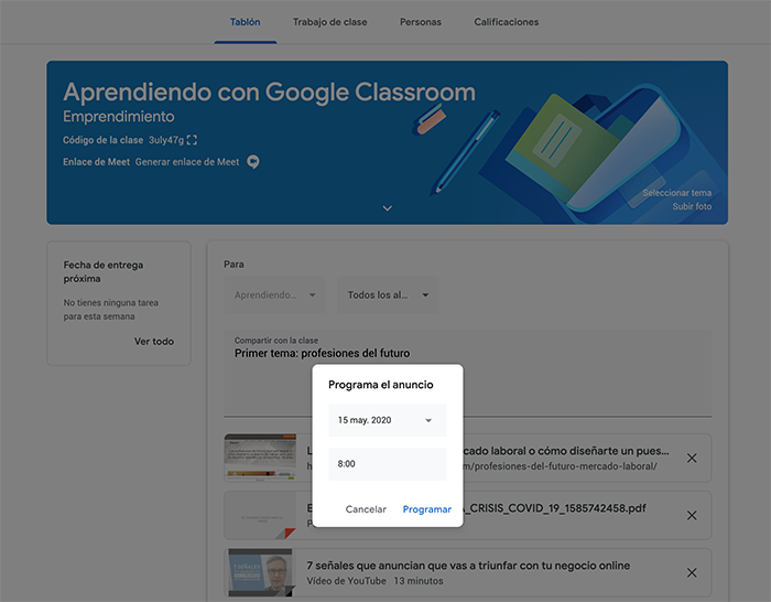 Google-Classroom-programar